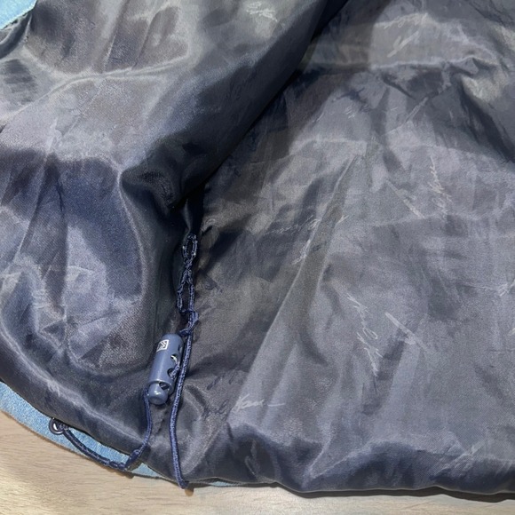 Karl Kani Sculptured Denim Puffer Jacket Mens XL Blue‎ Embroidered Kani 23 Logo - Picture 12 of 16